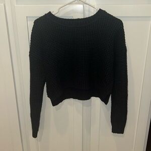 Navy Blue Cropped Sweater